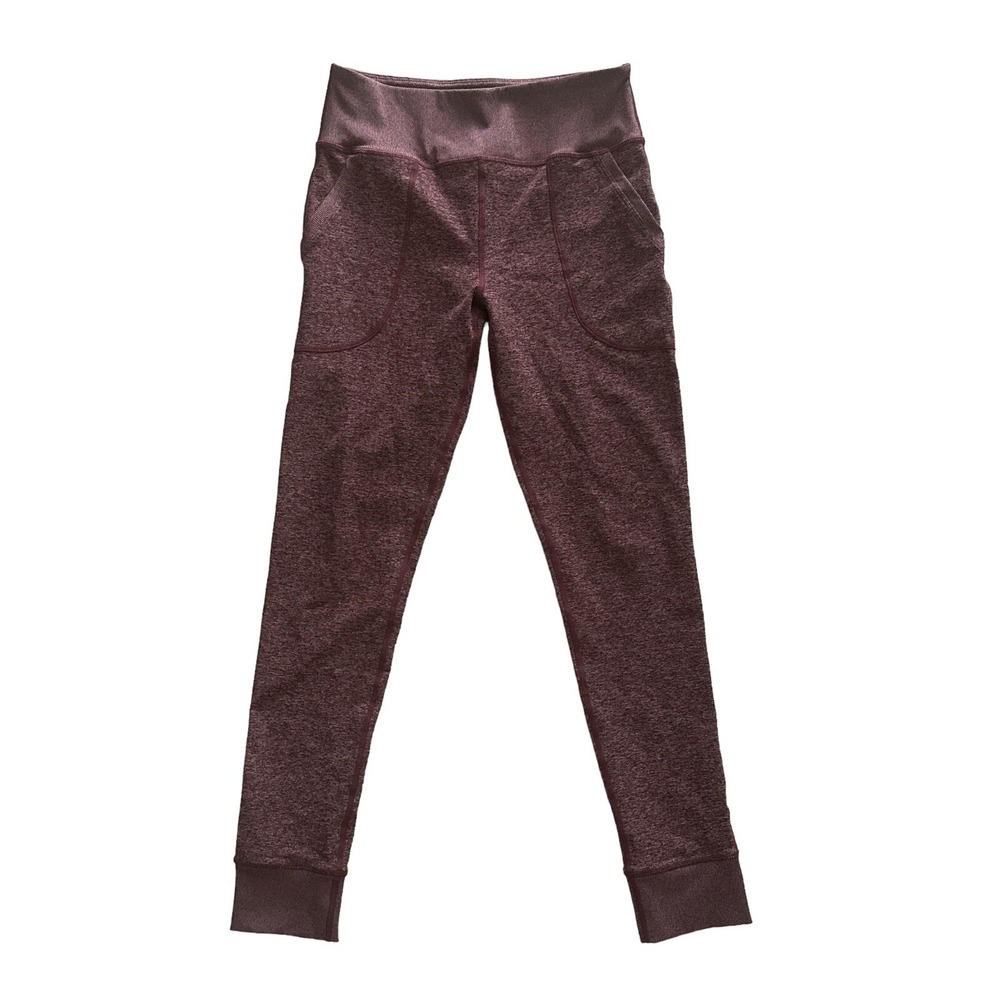 Zella‎ GIRLS Leggings Size XL 14/16 Polyester/Spandex Healthered With Rib Waist